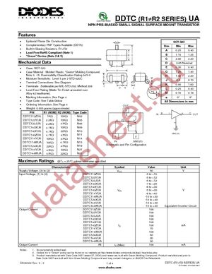 DDTC123YUA-7-F datasheet  